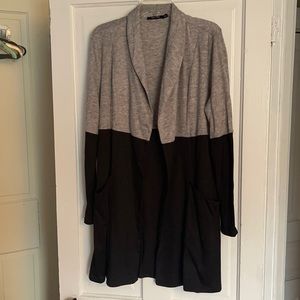 Long cardigan size M gray/black